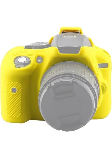 D5300 Için Yumuşak Silikon Koruyucu Kılıf - Sarı (Yurt Dışından)