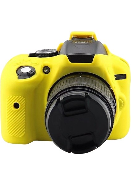 D5300 Için Yumuşak Silikon Koruyucu Kılıf - Sarı (Yurt Dışından)