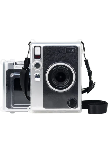 Zshskj  Instax Mini Evo Için Kayışlı Koruyucu Kristal Shl Kılıf - Şeffaf  (Yurt Dışından)