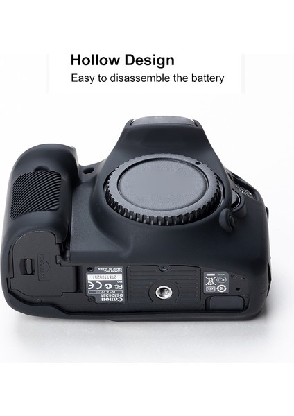 Eos 7d Için Yumuşak Silikon Koruyucu Kılıf - Siyah (Yurt Dışından)