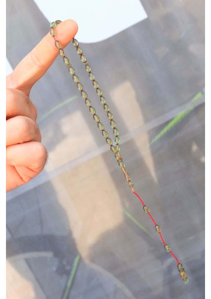 Özel Sistemli Şeffaf Yeşil Ateş Kehribar Tesbih 201020991 fiyatları