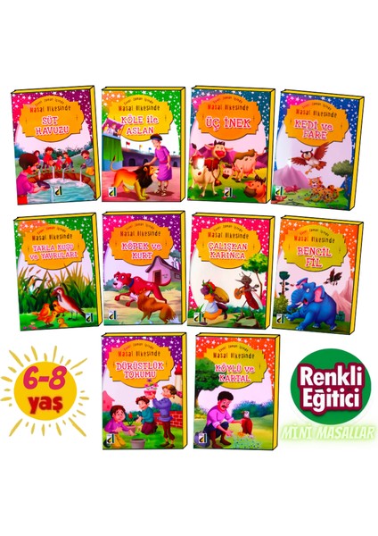 DAMLA 1.VE 2.SINIF MASALLAR SETİ 10 KİTAP