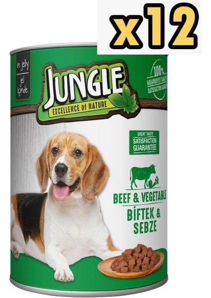 Biftek Sebze Köpek Konservesi 415 gr x 12 Adet
