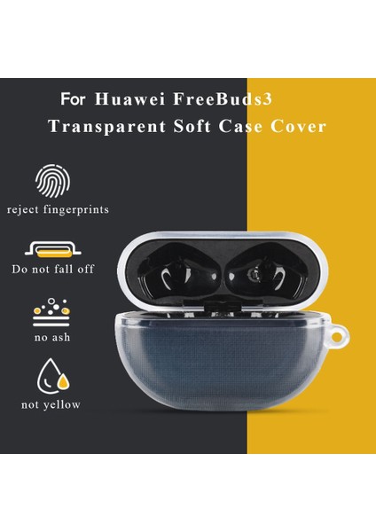 Yue Store Huawei Buds Pro Şeffaf Için Kulaklık Tpu Koruyucu Kılıf (Yurt Dışından)