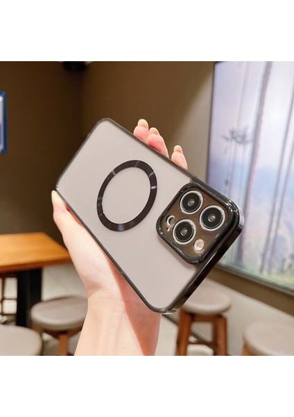 Iphone 13 Pro Max Şeffaf Siyah Için Buzlu Pc Magsafe Telefon Kılıfı (Yurt Dışından) fiyatları