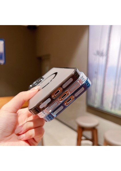 Iphone 13 Pro Max Şeffaf Siyah Için Buzlu Pc Magsafe Telefon Kılıfı (Yurt Dışından) fırsatları