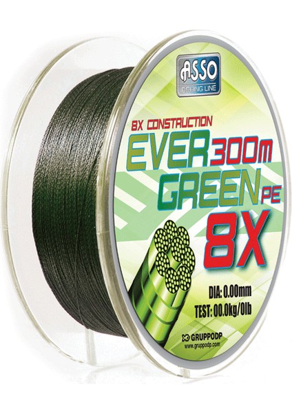 Ever Green 8 Örgü Mumlu Ip Misina 130MT