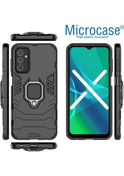 Samsung Galaxy F23 Batman Serisi Yüzük Standlı Armor Kılıf - Siyah modelleri
