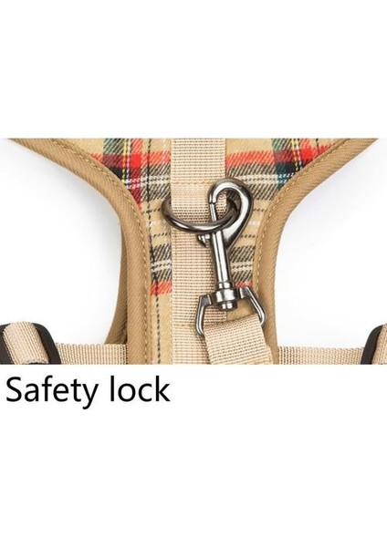 Pet Malzemeleri Tasma Set Köpek Koşum Köpek Yelek Pet Tasma Polyester Brace Göğüs Kayışı Toka Tasarım Büstü Boyutunu Ayarlayabilir | Koşumlar (Haki) (Yurt Dışından)