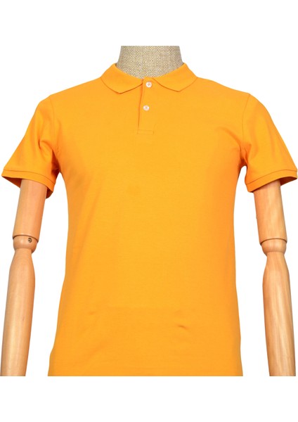 Polo Yaka Düz Slim Erkek T-shirt