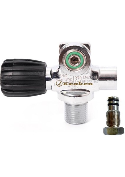 Tüp Vanası Sol 25X2 M26 232BAR, Körleyici ile