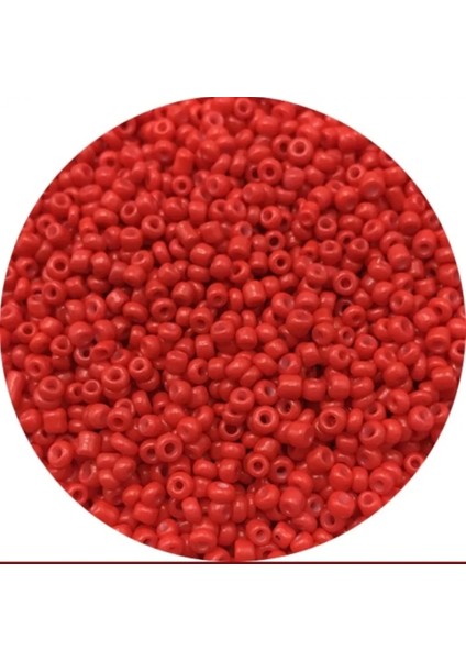 Kırmızı Kum Boncuk Takı Yapım Boncuğu 3.5 mm 100 Gram