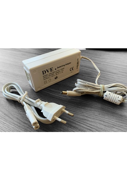 12 Volt 5 Amper LED Dvr Ahd Analog Kamera Camera Dc Plastik Tip Adaptör Trafo Proje Ödevi Için 12V 5AH 60W Beyaz Dve