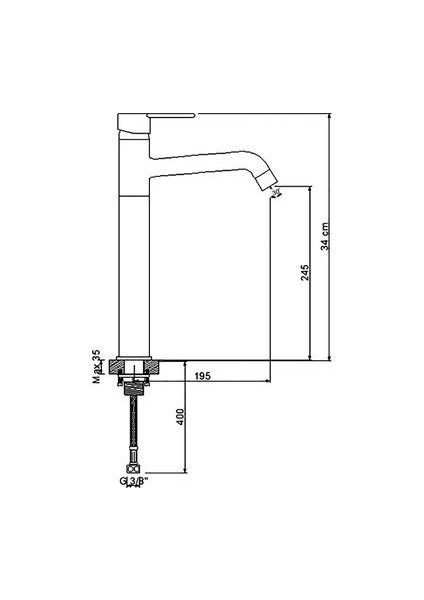 Domino Çanak Tipi Lavabo Bataryası Bronz 971005