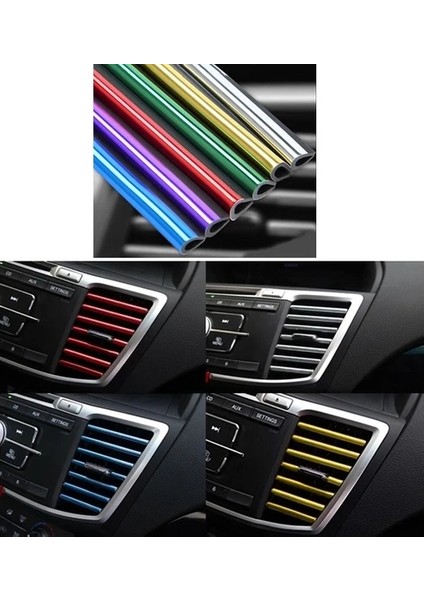 Araç İçi Klima Izgara Hava Çıkış Dekoratif Şeritler Klima Şerit Rainbow ( Rengarenk ) modelleri