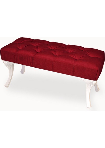 Bench Puf Kapitoneli Kırmızı