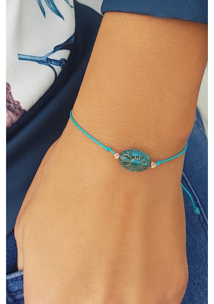 Mavi Çek Kristali Gümüş Bileklik fiyatları