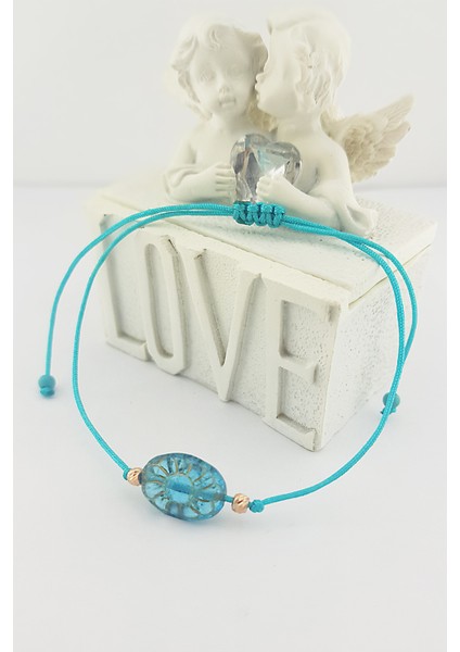 Mavi Çek Kristali Gümüş Bileklik modelleri