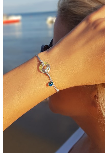Swarovski Taşlı Gümüş Nazar Bileklik fiyatları