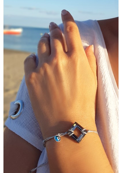 Swarovski Taşlı Nazar Bileklik