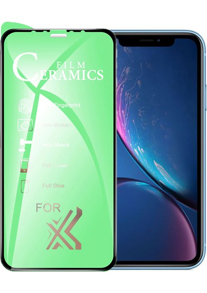 iPhone Xr Ekran Koruyucu 9d Seramik Nano Tam Kaplayan Kavisli