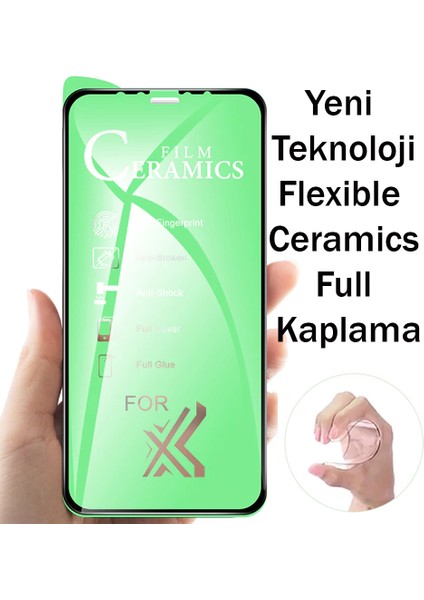 iPhone Xr Ekran Koruyucu 9d Seramik Nano Tam Kaplayan Kavisli