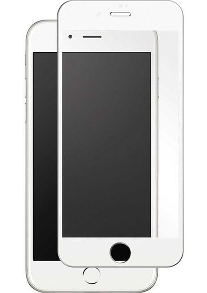 noktaks - Apple iPhone 7 Plus - Ekran Koruyucu Tam Kaplayan Fiber Nano Koruma - Beyaz