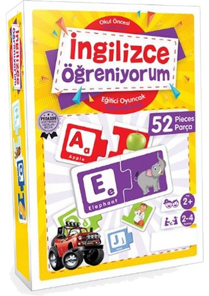 Okul Öncesi Ingilizce Öğreniyorum Set 52 Parça