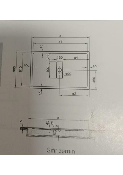 140X090 Slım Duş Teknesi Flat Dt Sifon K.kapak  Duş Teknesi Dikdörtgen 54740010000