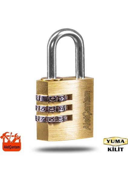 Şifreli Asma Kilit 30 Mm Pirinç Gövde