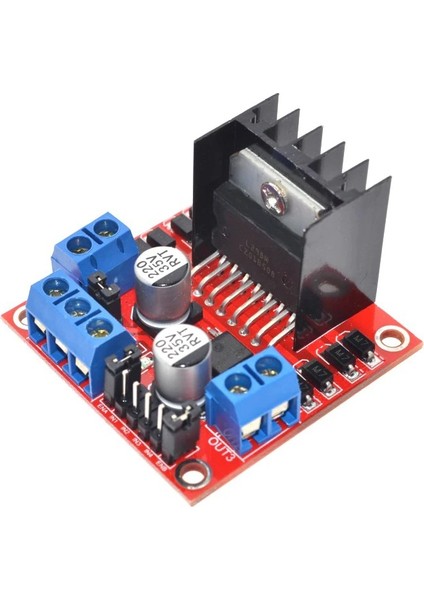 L298N Voltaj Regulatörlü Çift Motor Sürücü Kartı