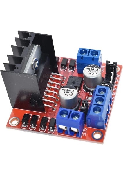 L298N Voltaj Regulatörlü Çift Motor Sürücü Kartı