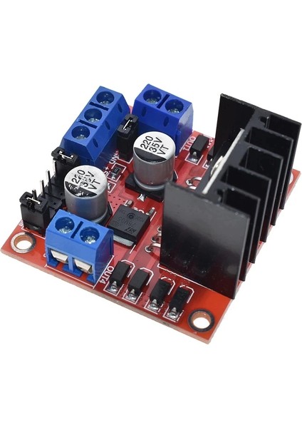 L298N Voltaj Regulatörlü Çift Motor Sürücü Kartı