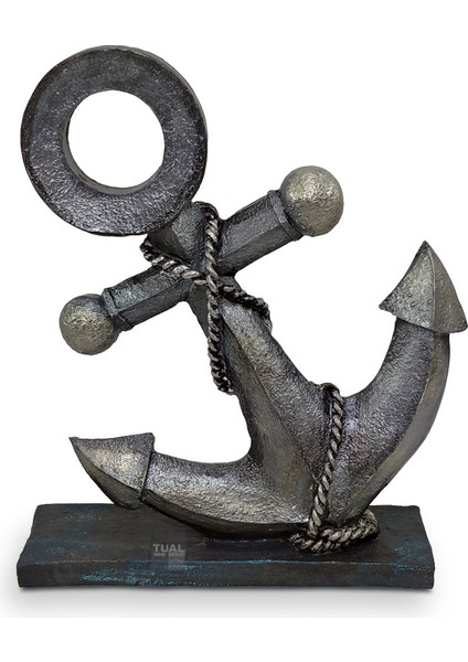 Dekoratif Polyester Çapa Biblo Heykeli 21 x 19 cm