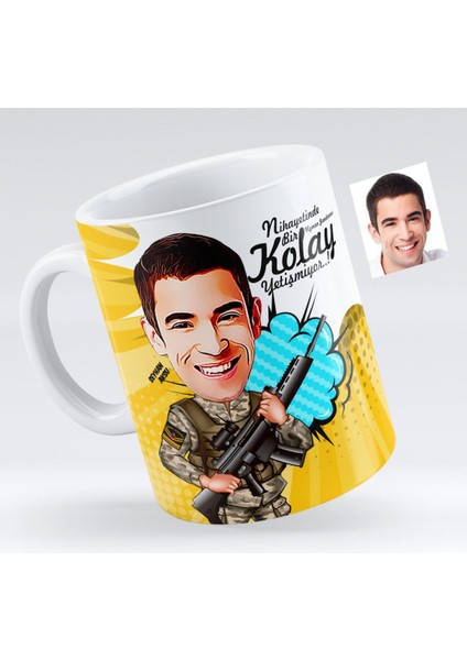 Kişiye Özel Uzman Jandarma Karikatür Beyaz Kupa Bardak - 2