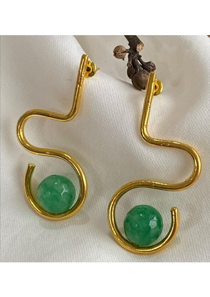 Akik Küpe/cornelian Earring