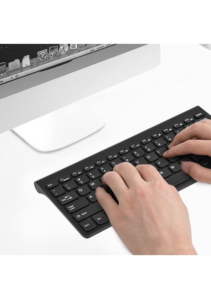 Wıeder Wıreless Slım Kablosuz Klavye Mouse Set Siyah - Beyaz