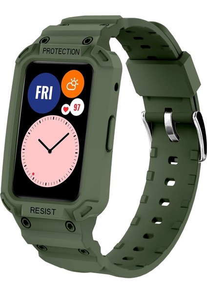 Jsm Tpu Huawei Için Watch Band Watch Fit / Honor Watch Es Ordu Green (Yurt Dışından)