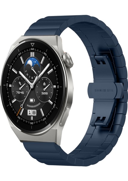 Huawei Izle Gt 3 Pro 43MM 20MM Bir Boncuk Kelebek Toka Metal Çelik Izleme Bandı Mavi (Yurt Dışından) modelleri