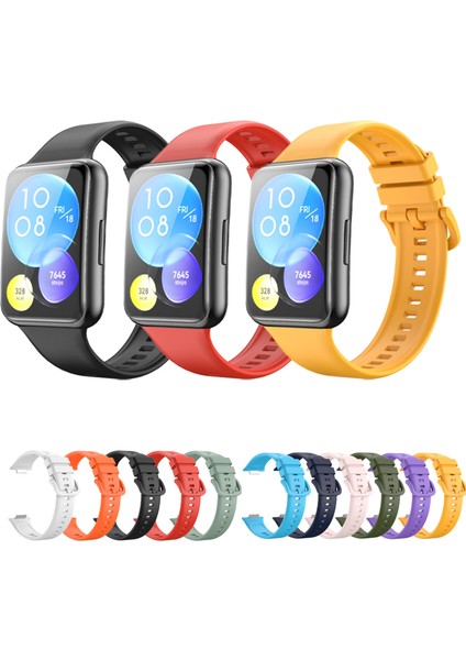 Huawei Watch Için 2 Düz Renkli Silikon Izleme Bandı Yeşil (Yurt Dışından) modelleri