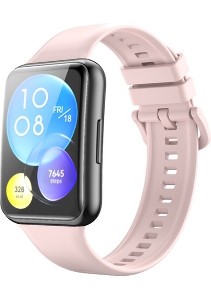 Huawei Watch Için 2 Düz Renkli Silikon Izleme Bandı Pembe (Yurt Dışından) modelleri