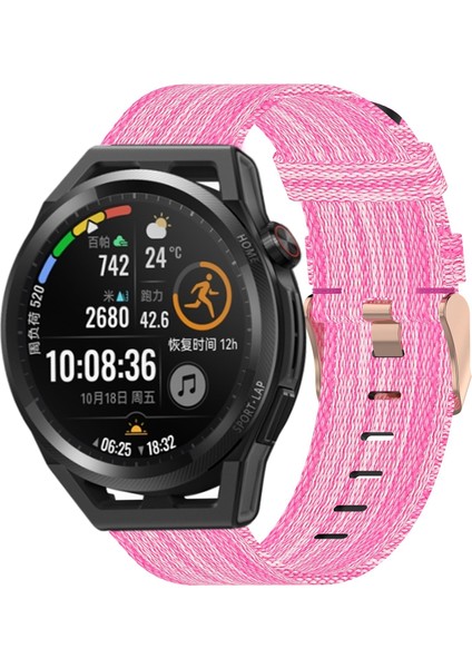 Huawei Watch Için Gt Runner 22MM Naylon Dokuma Watch Band Pink (Yurt Dışından) modelleri