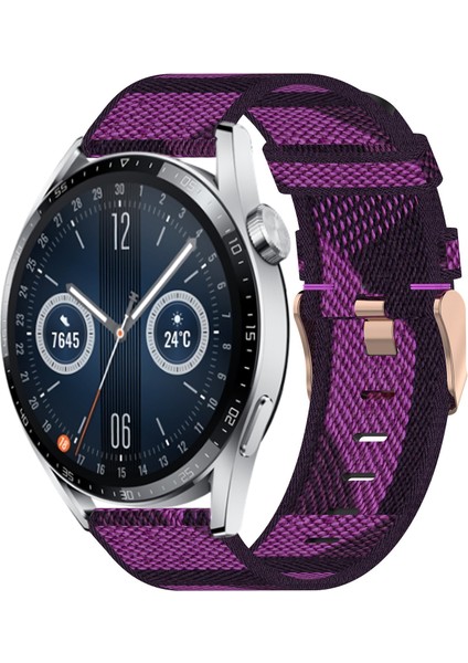 Huawei Için Gt3 46MM 22MM Naylon Dokuma Saat Bandı Mor (Yurt Dışından) modelleri