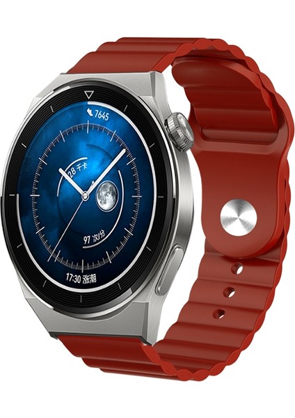 Huawei Watch Için Gt3 Pro 43MM 20MM Oluklu Silikon Saat Bandı Burgundy (Yurt Dışından) modelleri