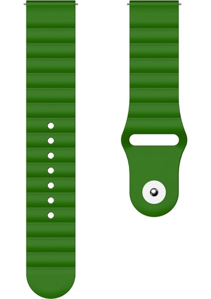 Huawei Için Gt3 42MM 20MM Oluklu Silikon Saat Bandı Yeşil (Yurt Dışından) fiyatları