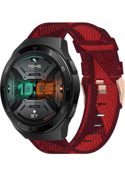 Huawei Watch Için Gt 2e 22MM Naylon Dokuma Bandı Kırmızı (Yurt Dışından) modelleri