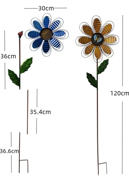 Demir Fırıldak Dönen Bahçe Pansiyonu Rüzgar Spinner Veranda Porch Peyzaj Kırmızı (Yurt Dışından) modelleri