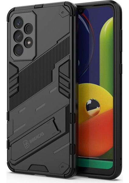Samsung Galaxy A73 5g Matrix Serisi Armor Standlı Perfect Koruma Kılıf - Siyah
