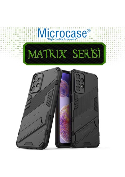 Samsung Galaxy A73 5g Matrix Serisi Armor Standlı Perfect Koruma Kılıf - Siyah