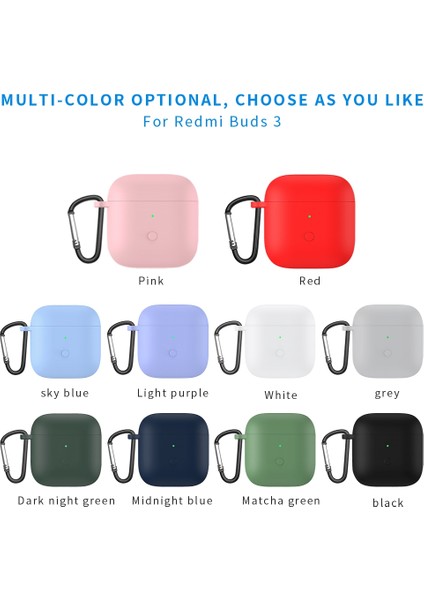 Redmi Buds3 Beyaz Için Sıvı Silikon Tek Parçalı Kulaklık Kılıfı (Yurt Dışından)